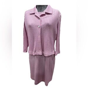 Vintage Lavender Henry Lee petite 2 piece dress and jacket set-1960s-EUC-mid cen